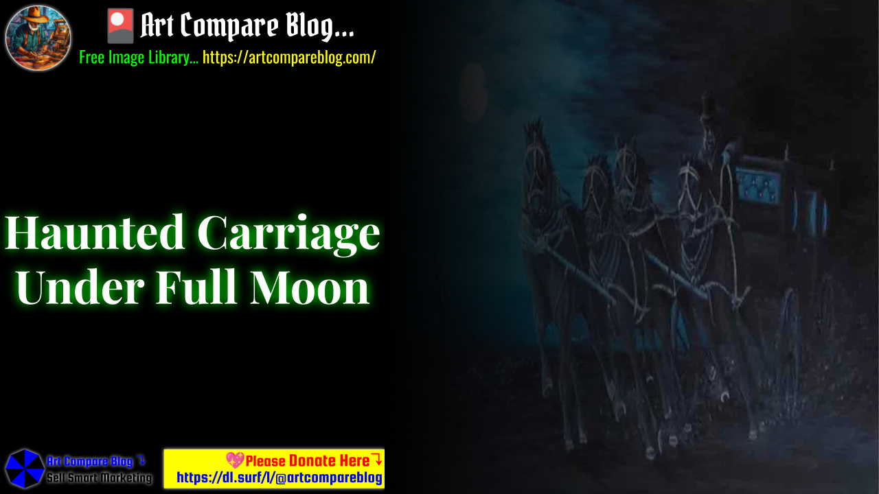 Haunted Carriage Under Full Moon