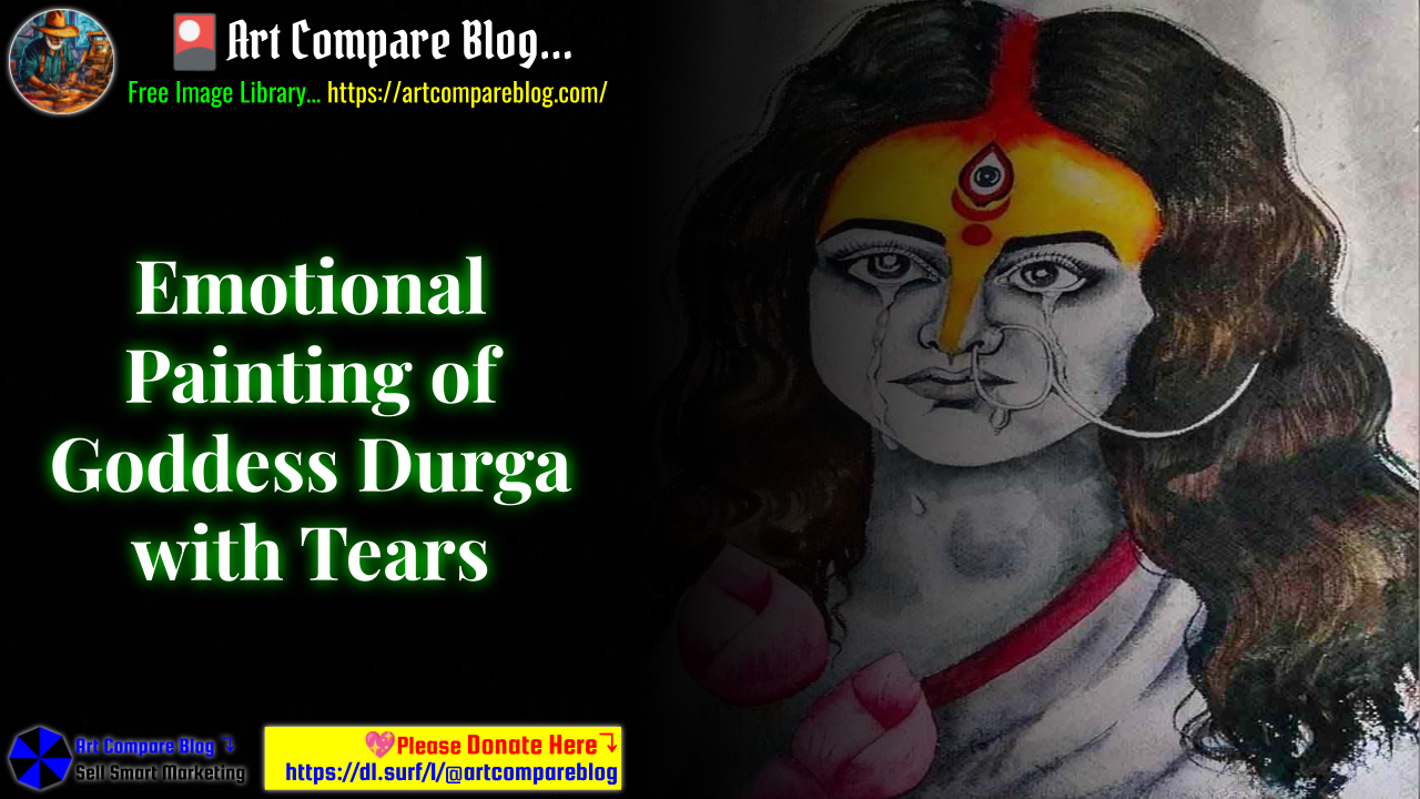 Emotional Painting of Goddess Durga with Tears