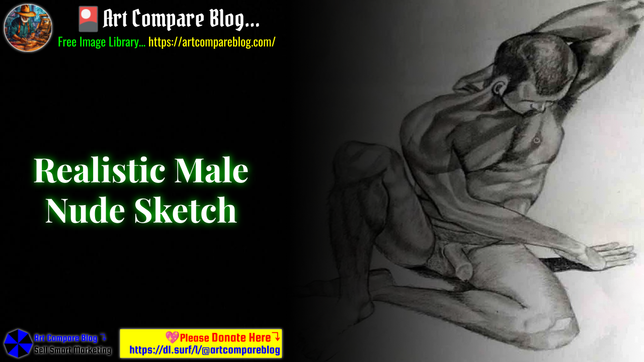 Realistic Male Nude Sketch