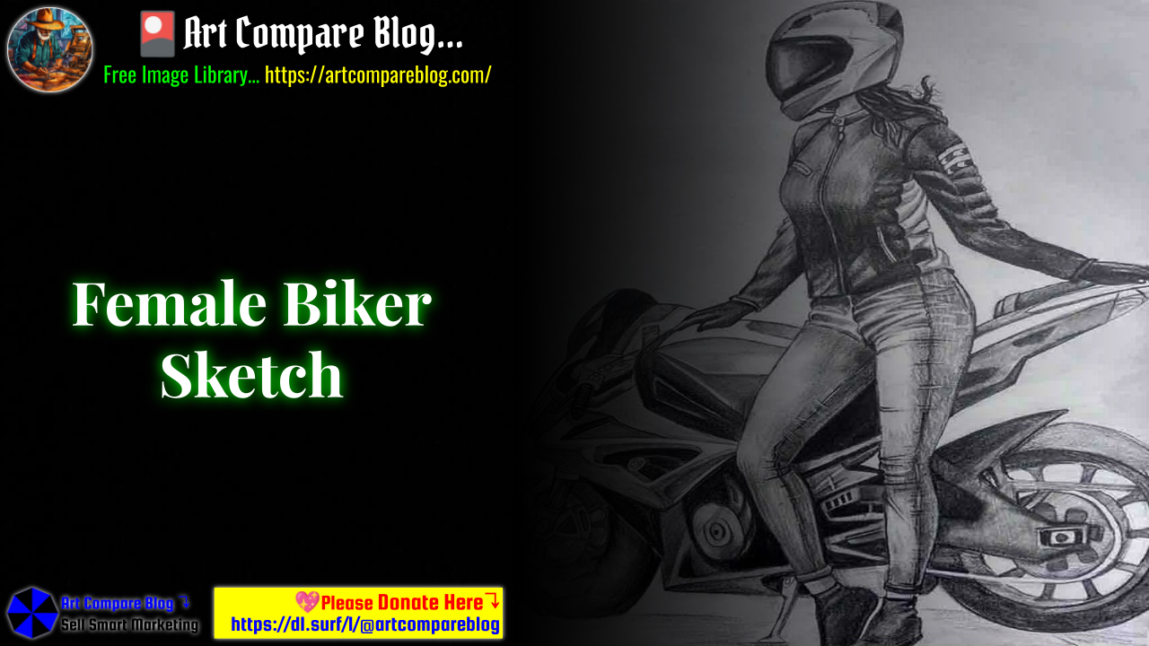 Female Biker Sketch