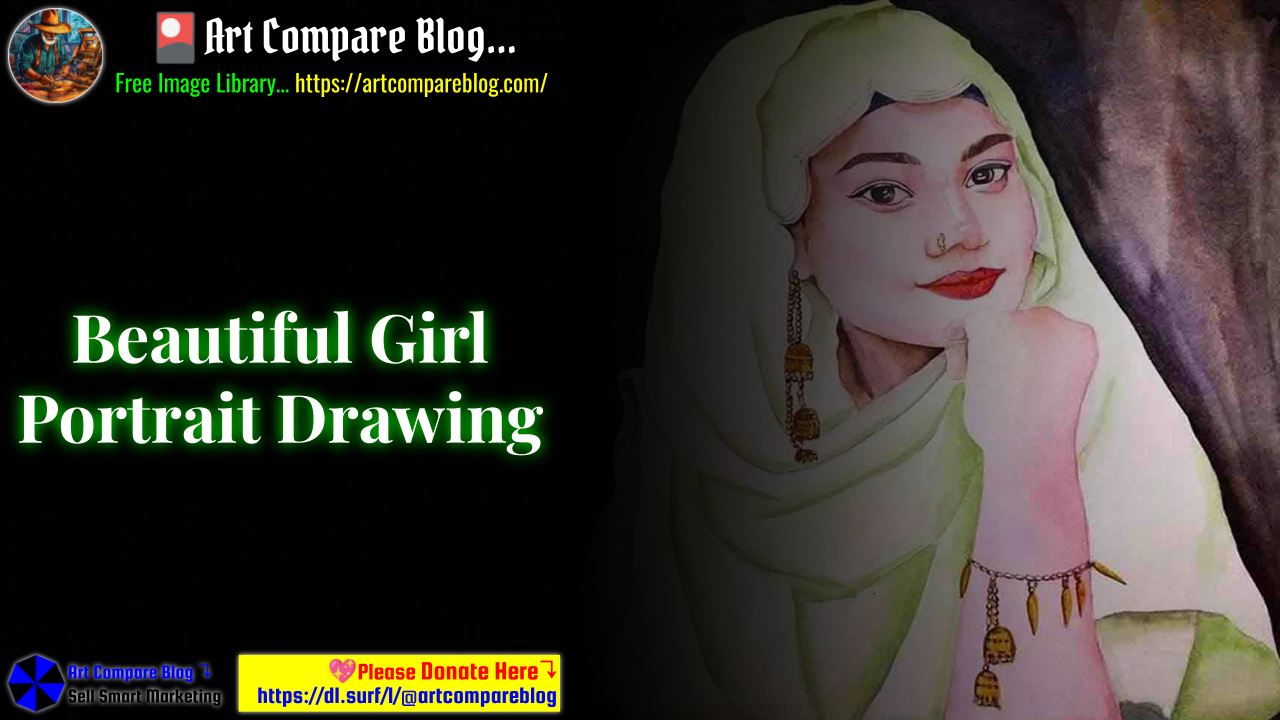 Beautiful Girl Portrait Drawing
