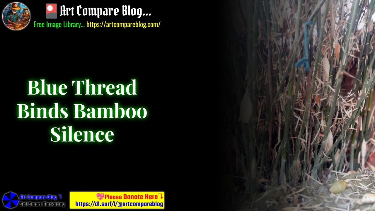 Blue Thread Binds Bamboo Silence