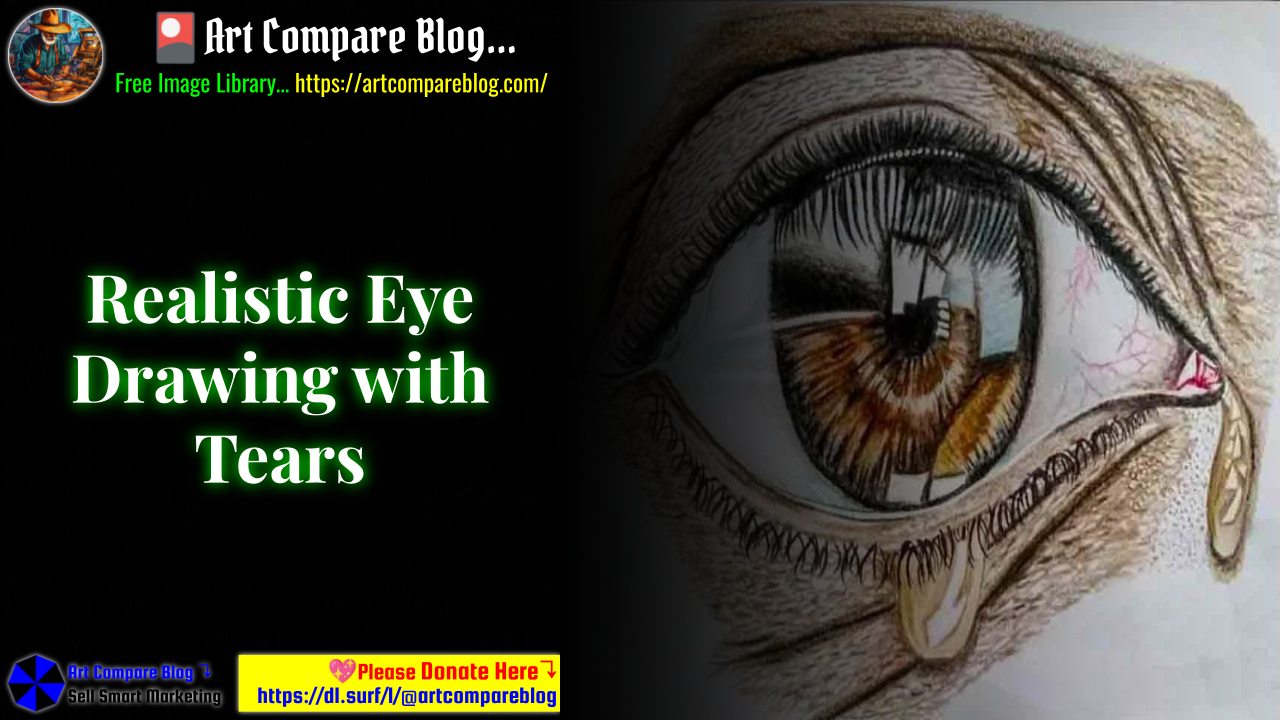 Realistic Eye Drawing with Tears