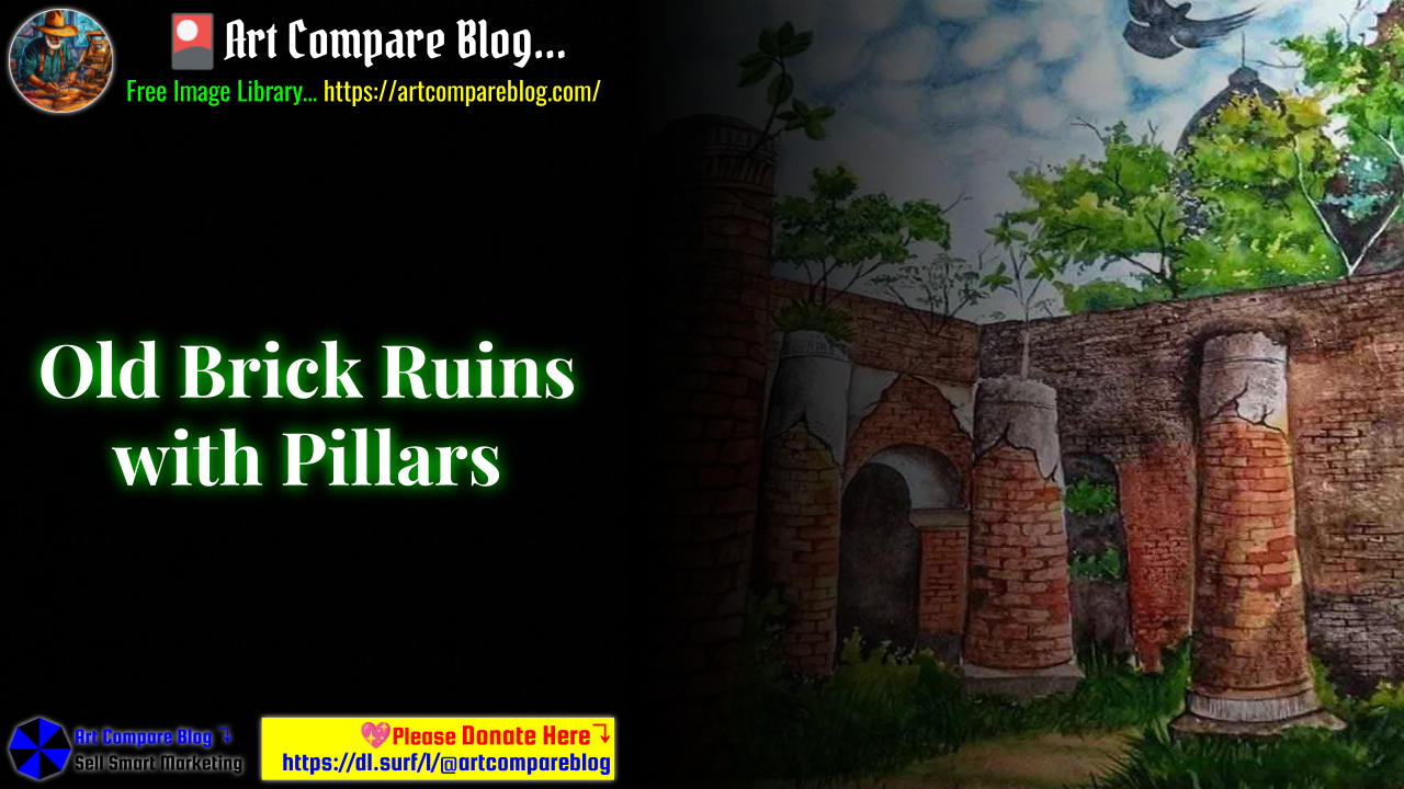 Old Brick Ruins with Pillars