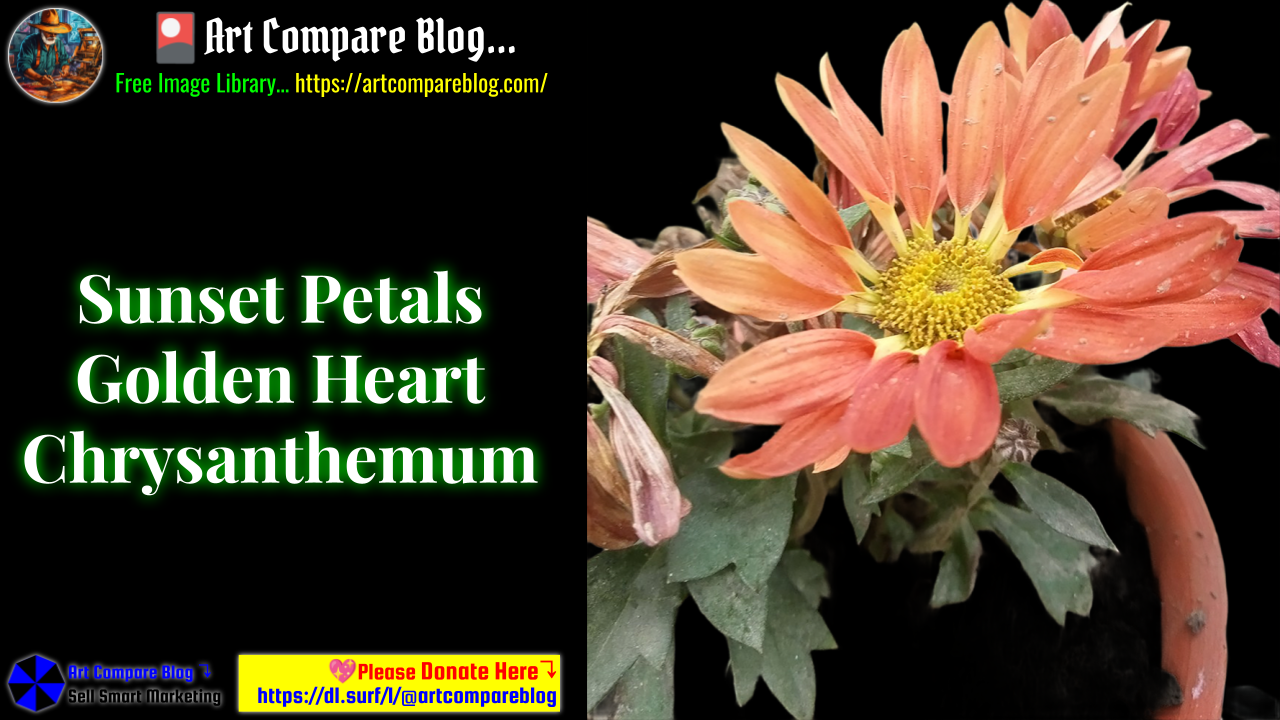 Sunset Petals Golden Heart Chrysanthemum