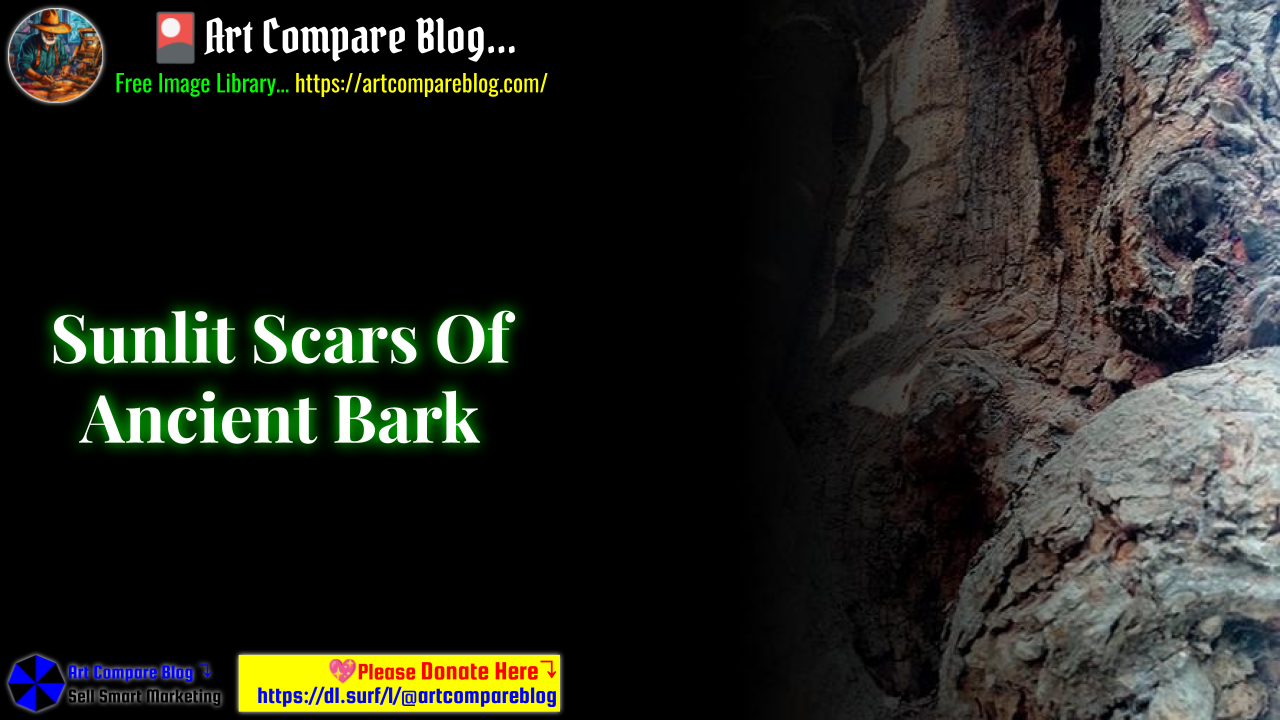 Sunlit Scars Of Ancient Bark