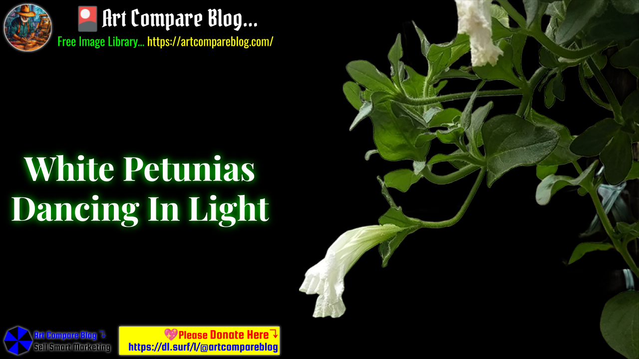 White Petunias Dancing In Light