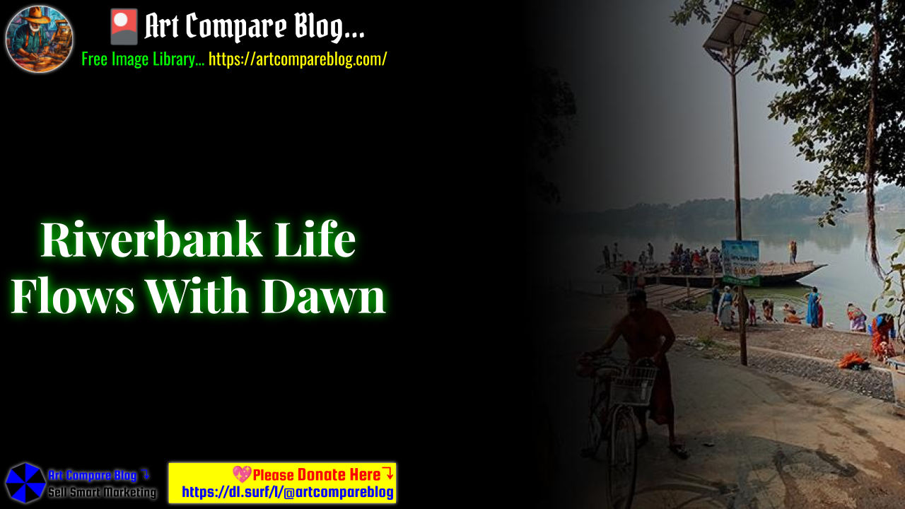Riverbank Life Flows With Dawn