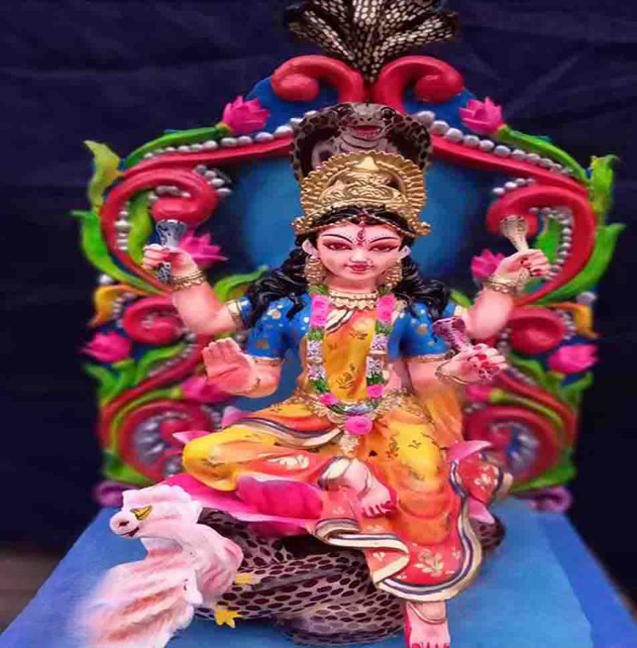 Colorful Goddess Idol with Snake Canopy-1