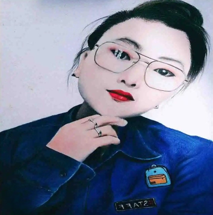 Crimson Lips Behind Staff Badge-1