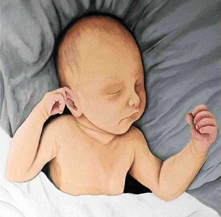 Peaceful Sleeping Baby on Bed