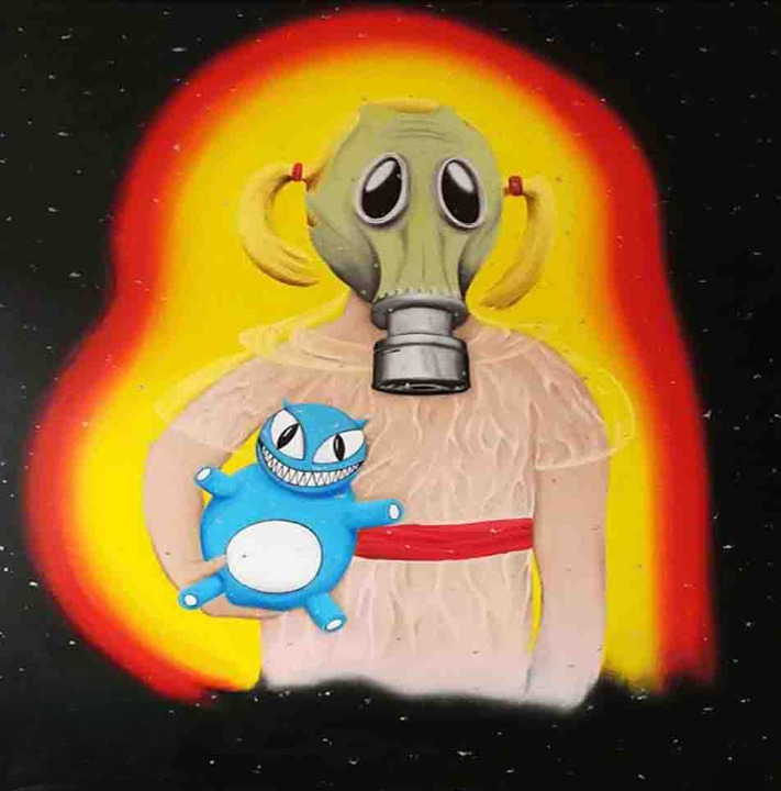 Surreal Girl with Gas Mask