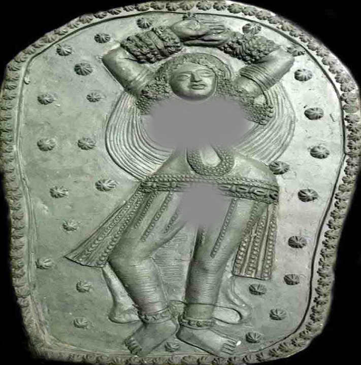 Traditional Relief Sculpture of a Dancing Goddess-1