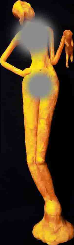 Elegant Golden Female Wax Sculpture-1